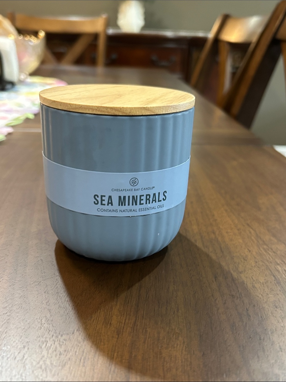 Chesapeake Bay White Jar Candle with Black Wick